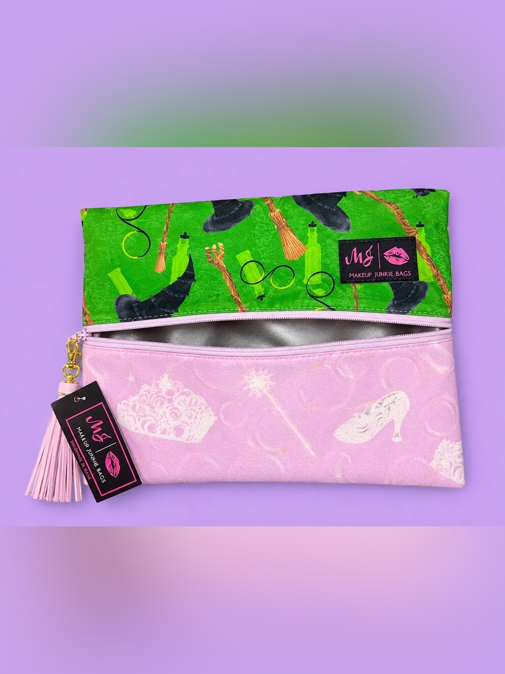 Makeup Junkie Wicked’s  "Popular" cosmetic lay-flat bag travel organizer MEDIUM